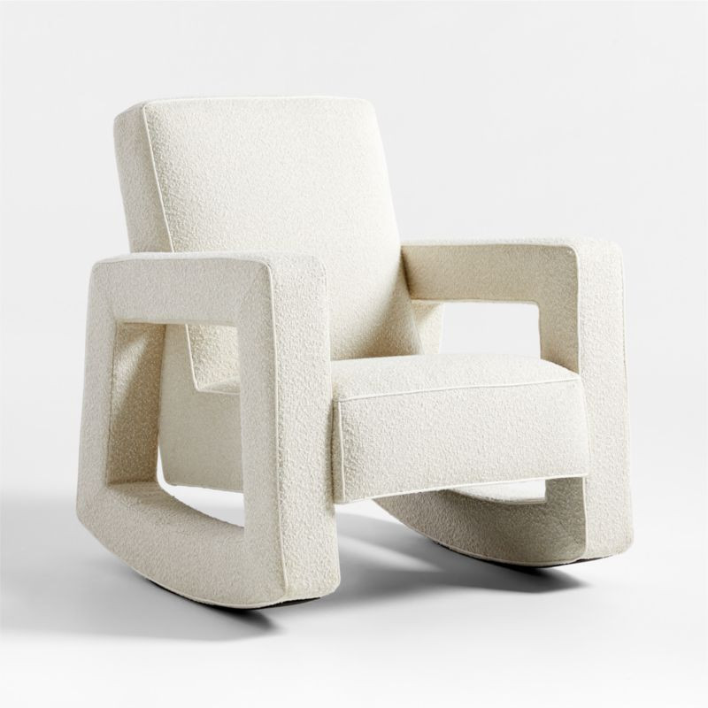 Rollin' Cream Boucle Nursery Rocking Chair by Leanne Ford + Reviews | Crate & Kids | Crate & Barrel