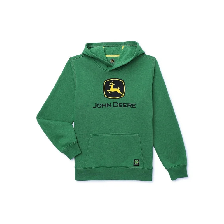 John Deere Boys Graphic Pullover Hooded Sweatshirt, Sizes 4-18 - Walmart.com | Walmart (US)