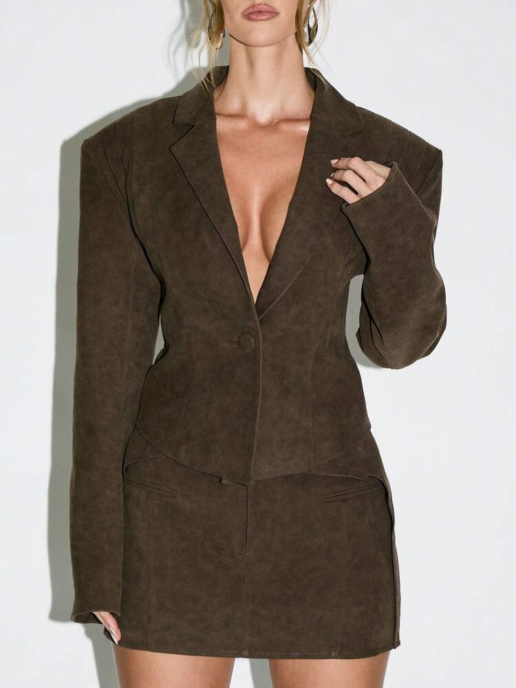 1 Items1 Items1 ItemsWomen Skirts£40.82£45.35-9%KIZN Women Suede Blazer Dress Single Button Min... | SHEIN