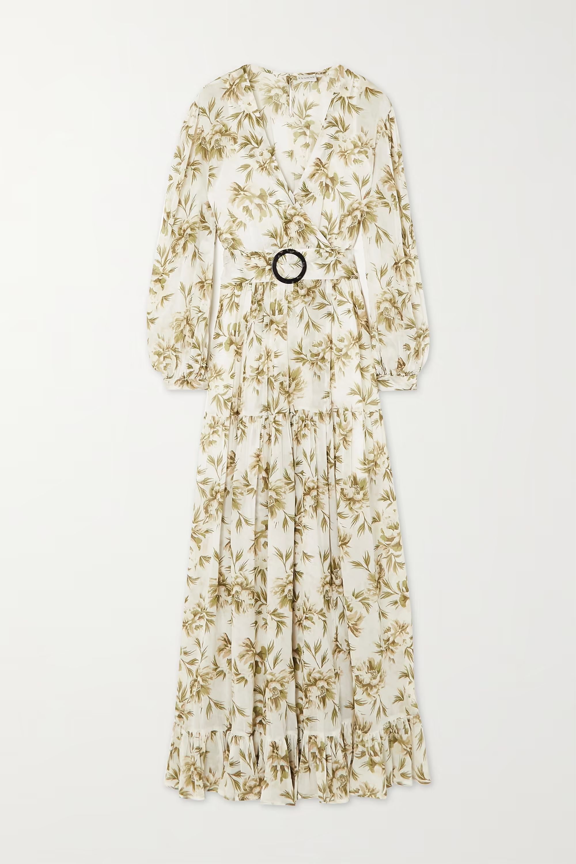 River belted printed organic silk maxi dress | NET-A-PORTER (UK & EU)