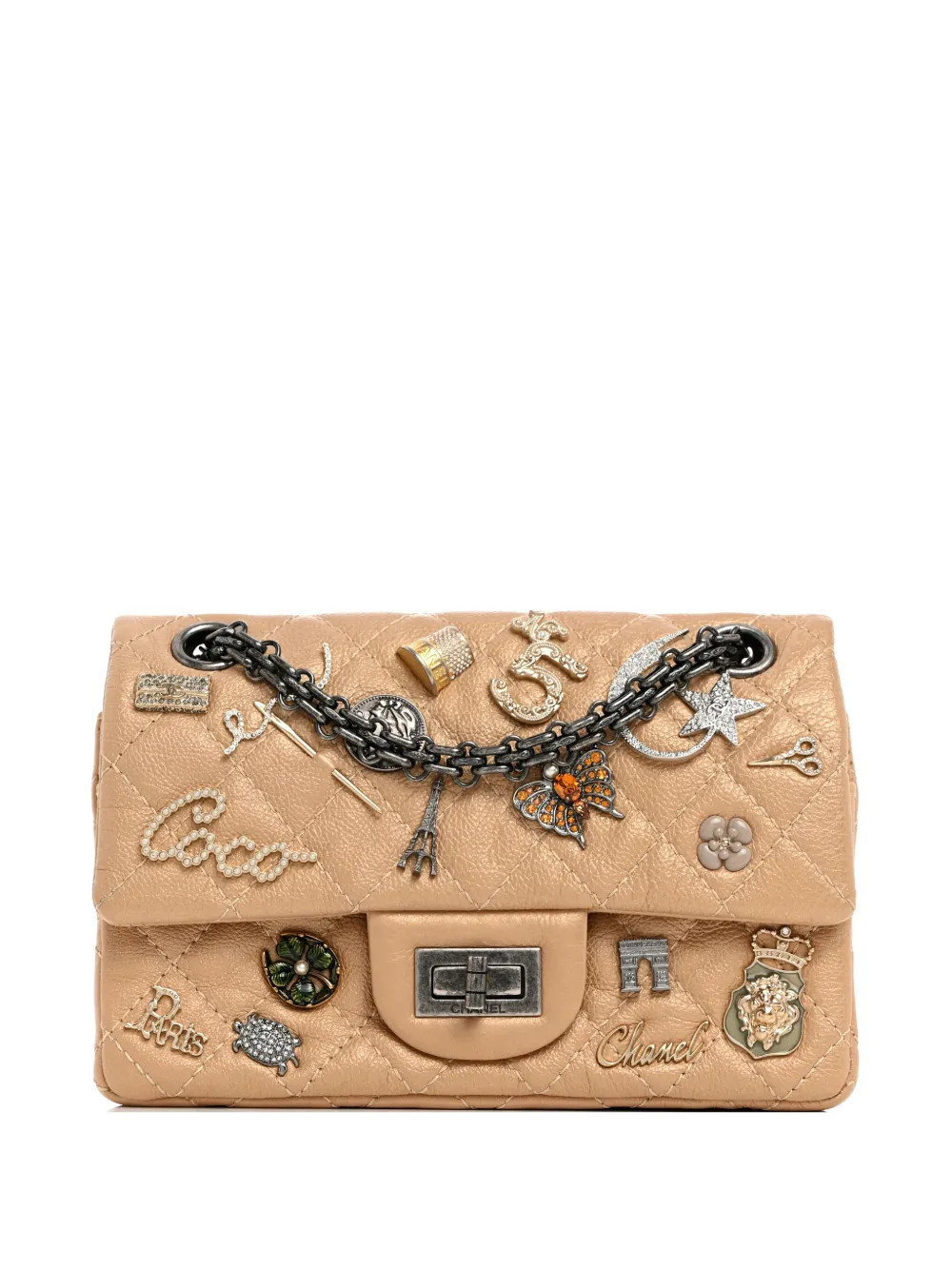 CHANEL Pre-Owned 2.55 Reissue Lucky Charm shoulder bag - Gold | Farfetch Global