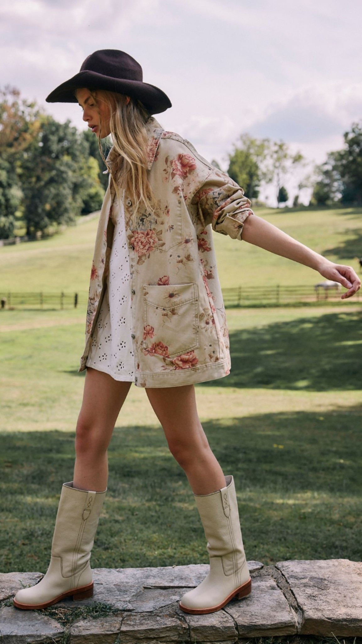 Floral printed denim
Oversized denimm

#LTKFestival