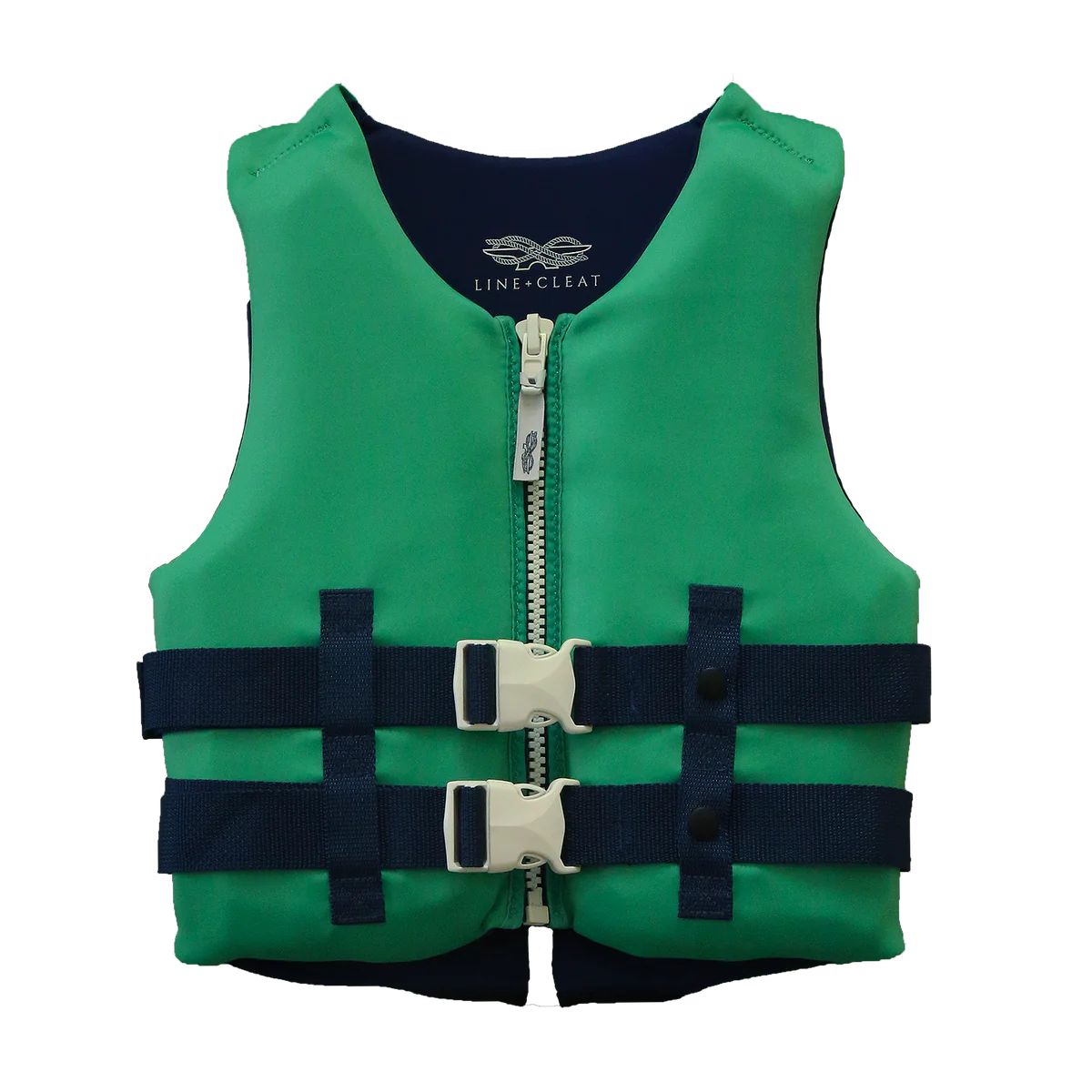 Green USCG Life Jacket (50-90 lbs) | Line + Cleat