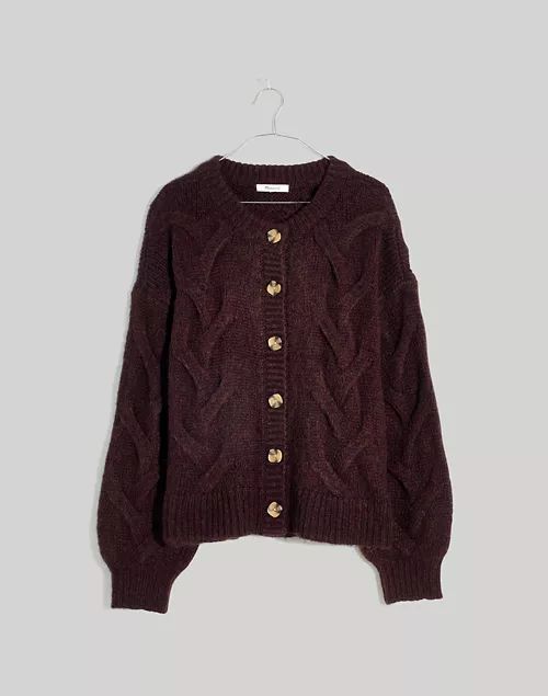 Plus Cable Ashmont Cardigan Sweater | Madewell