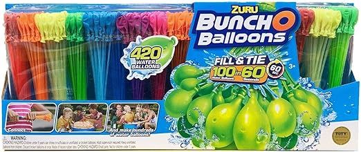 Amazon.com: ZURU Bunch O Balloons, 420 Water Balloons, Fill & Tie 100 in 60 Seconds, : Toys & Gam... | Amazon (US)