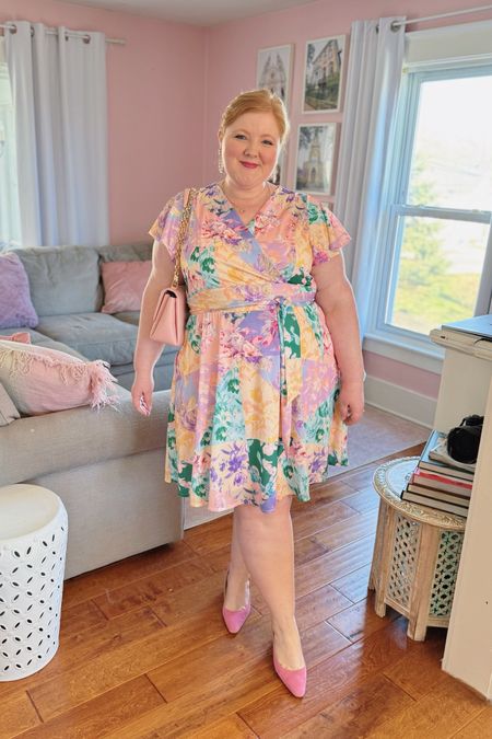 The prettiest plus size Easter dress or wedding guest dress from Lane Bryant! I’m wearing the size 18. Has some stretch and waist ties you can fasten in either the front or the back.



#LTKSeasonal #LTKplussize #LTKwedding