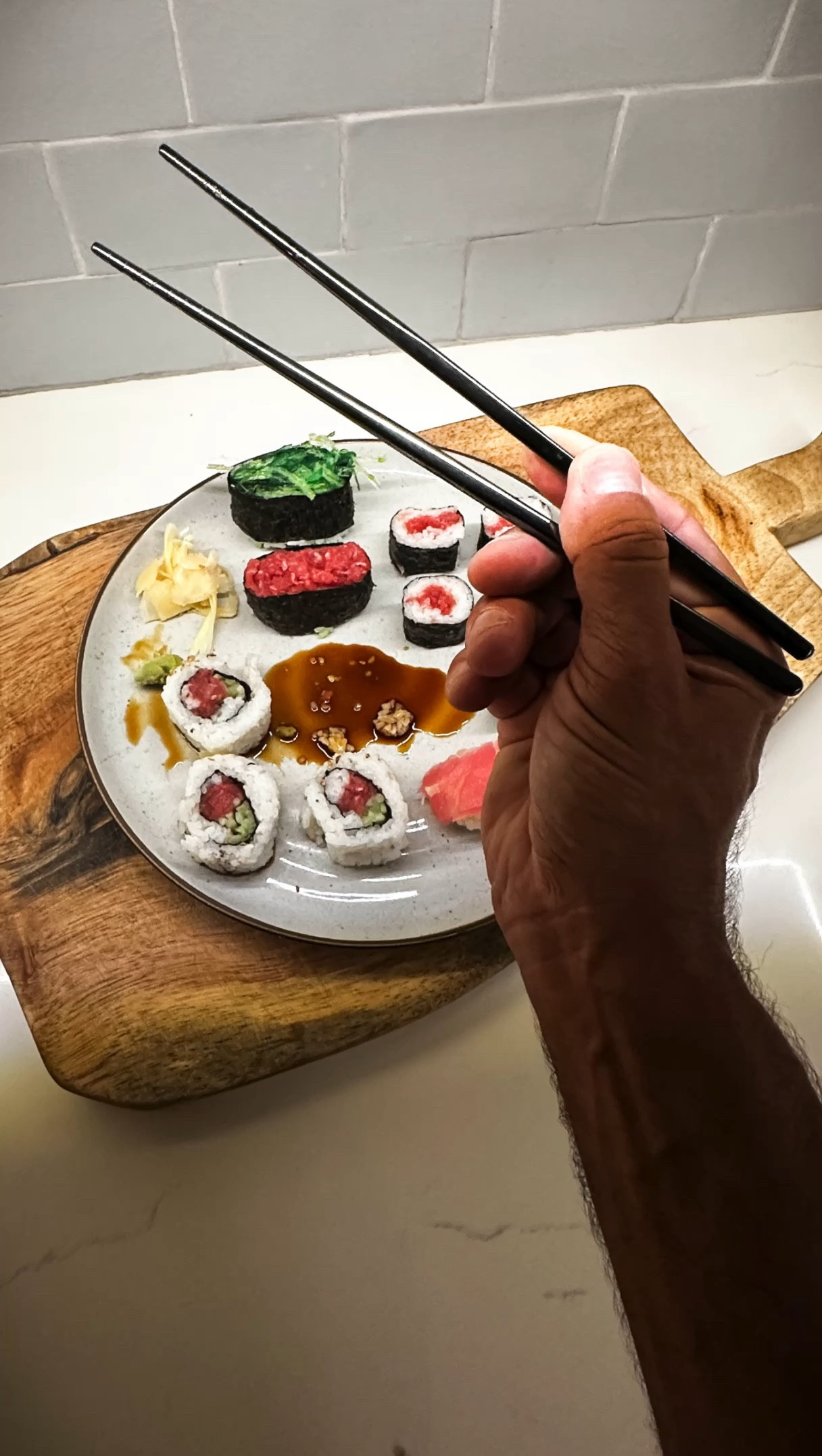 Fun and entertaining sushi (or noodle) nights at home!!! Reusable, elegant and sustainable chop sticks made from a lightweight metal that add style and sophistication to our dinner parties! Check out these home and kitchen selects and hey, pour yourself a cup of sake too! All that we love about sushi nights brought home 🍣!- 

#LTKVideo #LTKHome #LTKFindsUnder50