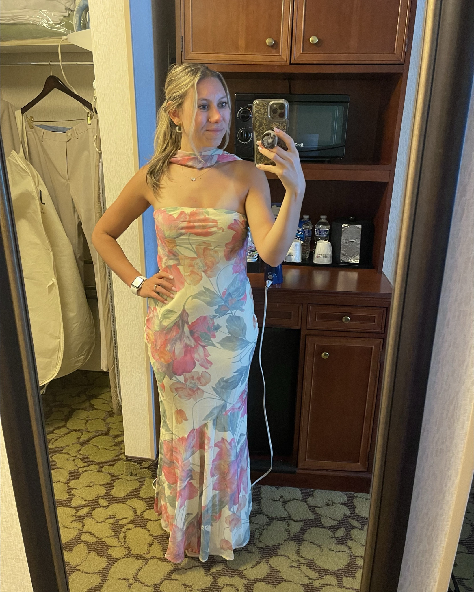 This dress is stunninggg as a spring or summer wedding guest dress. It comes in a few other colors! Wearing a size 4 (size down if between sizes). I love the scarf detail to this floral maxi dress 

#LTKWedding #LTKTravel #LTKShoeCrush