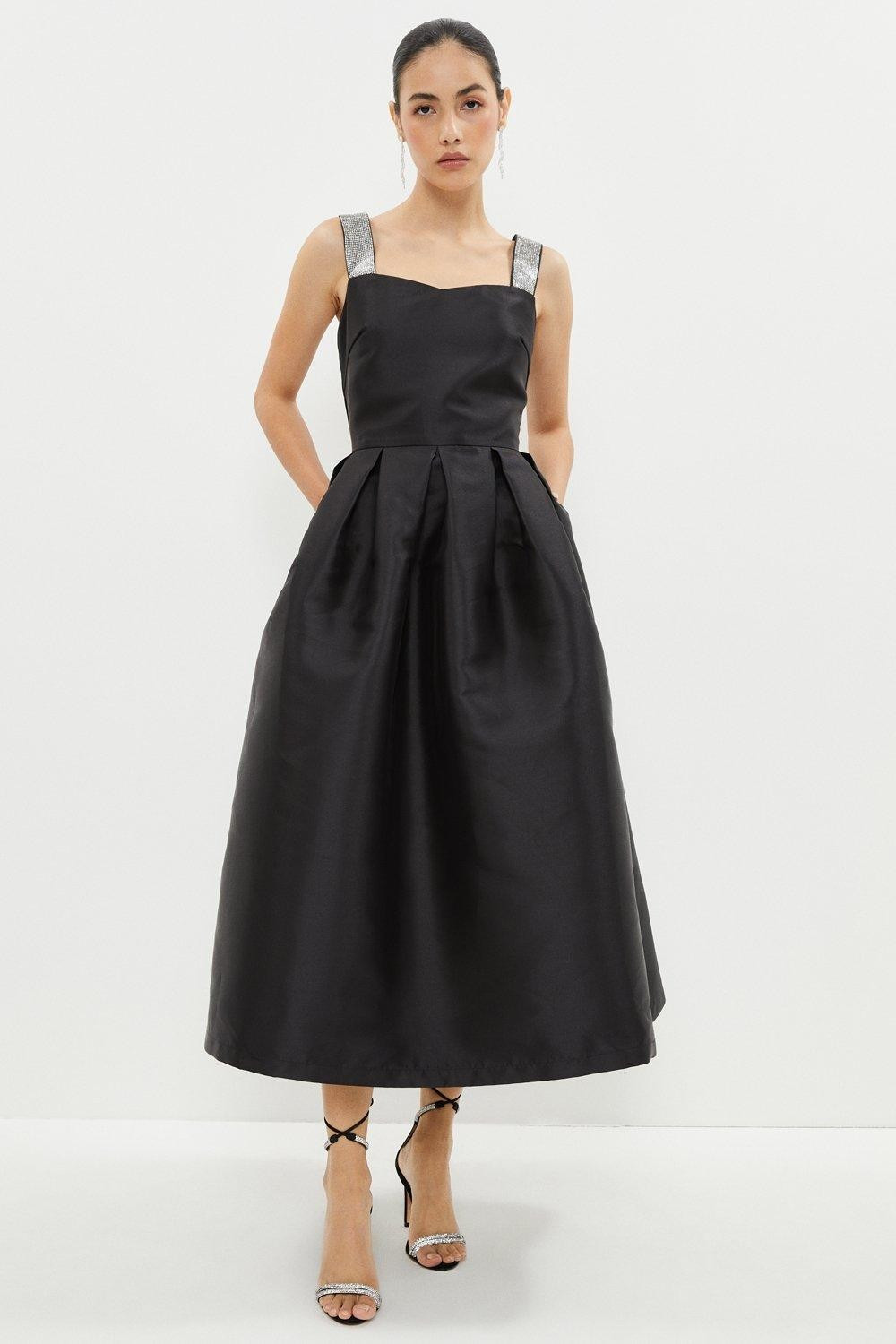 Structured Panelled Bodice Sequin Strap Dress | Coast UK & IE