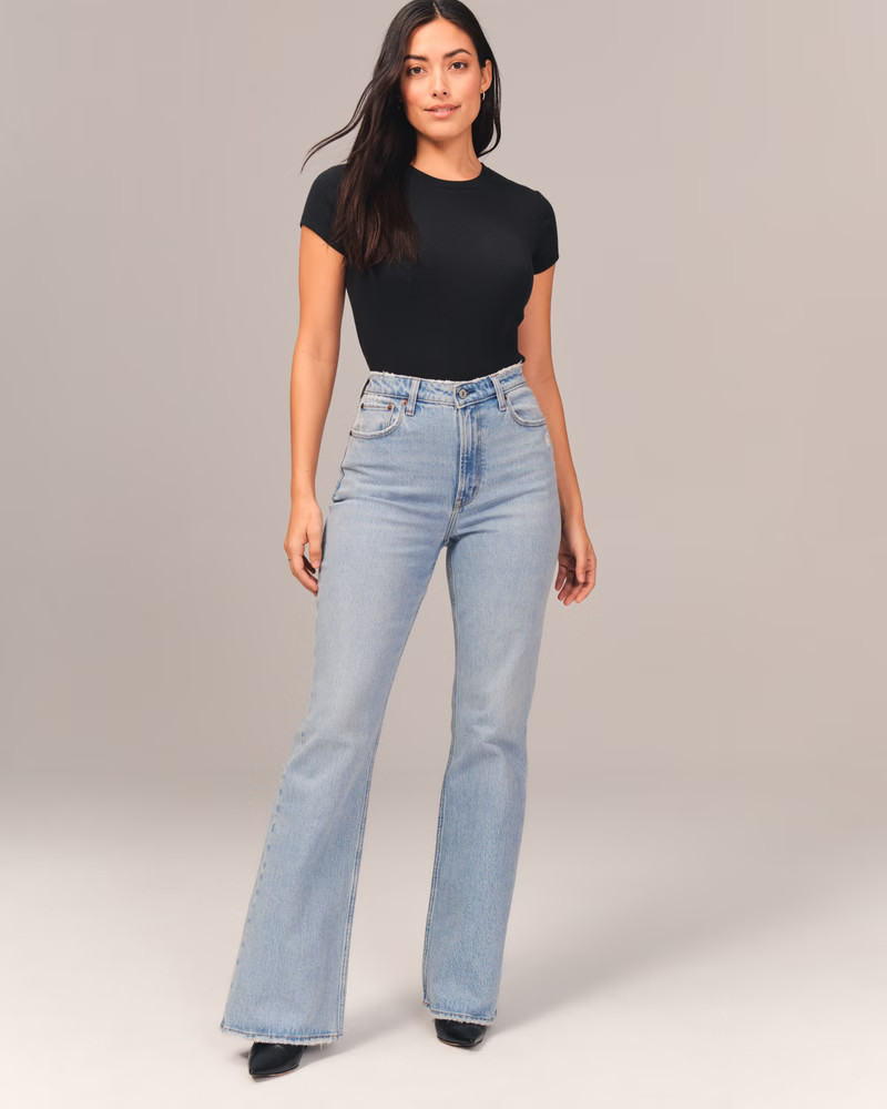 Curve Love High Rise Vintage Flare Jean | Abercrombie & Fitch (US)