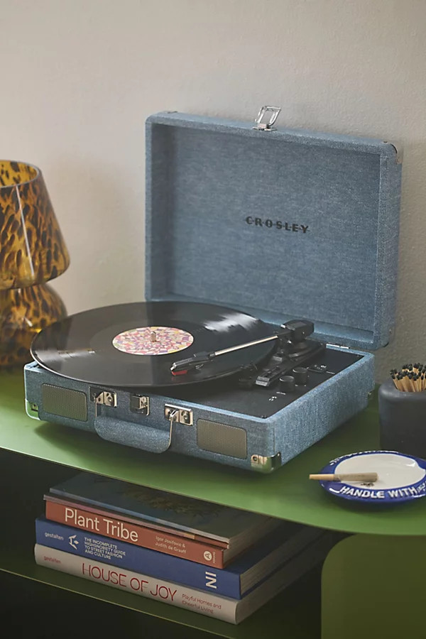 Crosley Cruiser Plus Bluetooth Record Player in Tinted Denim at Urban Outfitters | Urban Outfitters (US and RoW)