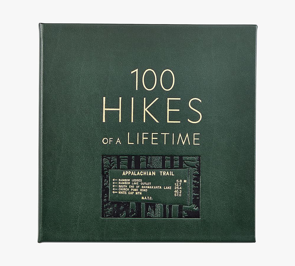 Leather 100 Hikes Of A Lifetime Coffee Table Book | Pottery Barn (US)