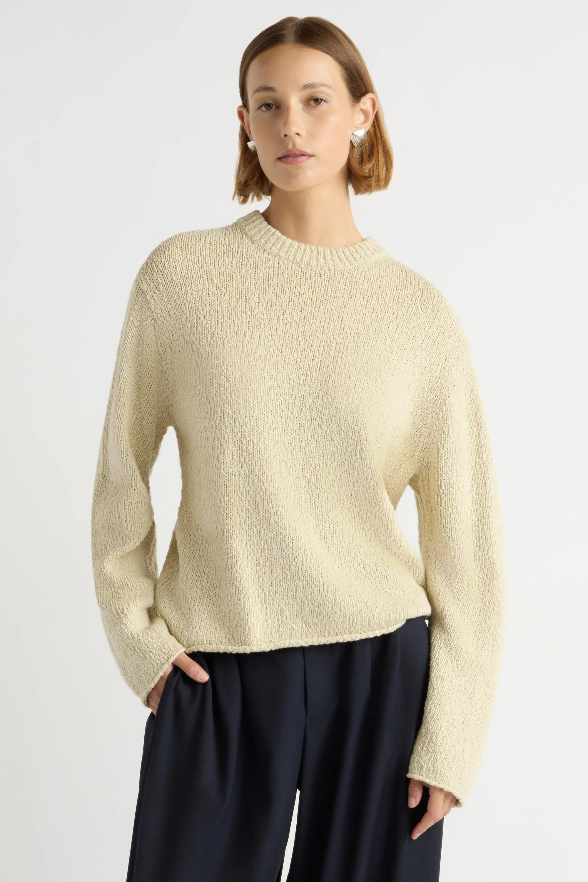 Sonya Textured Organic Cotton Sweater | Modern Citizen