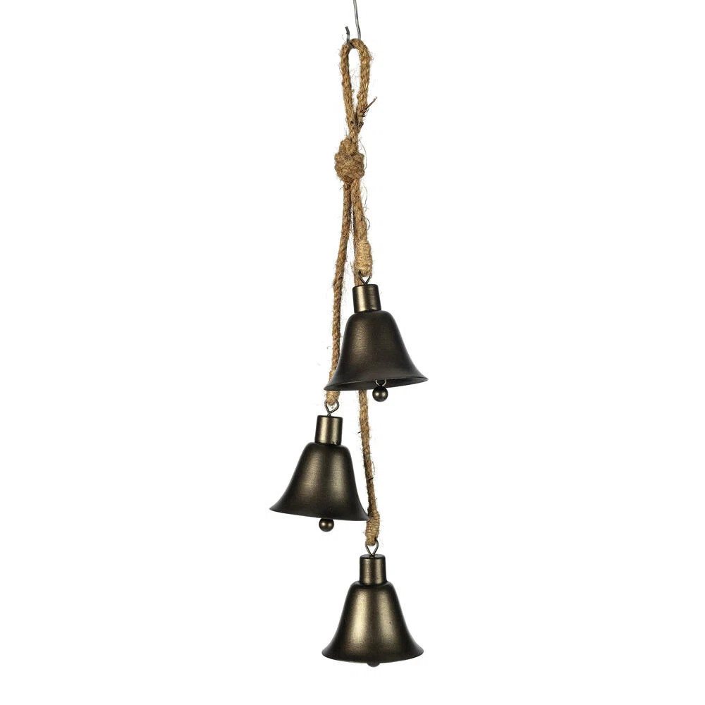 3.5" Bells on Jute Cord. Includes 2 pieces per bag. (Set of 2) | Wayfair North America