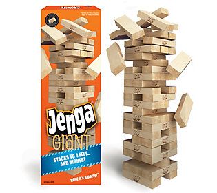 Jenga Genuine Hardwood Jenga Giant Family Game | QVC