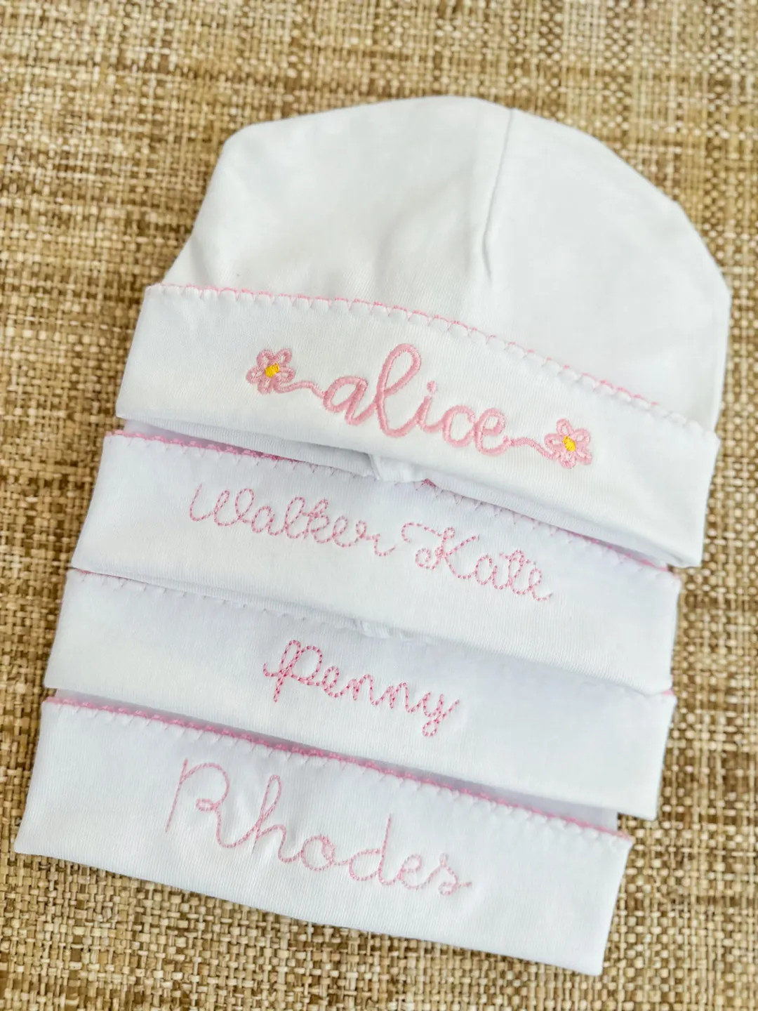 Personalized Picot Trim Newborn Hat - Etsy | Etsy (US)