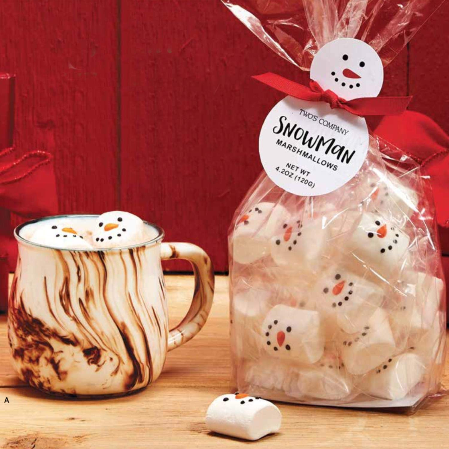 Two's Company Snowman Marshmallow Candy in Gift Bag, White | Amazon (US)