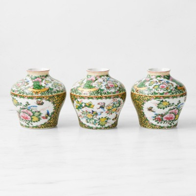 Famille Rose Bud Vases, Set of 3 | Williams-Sonoma