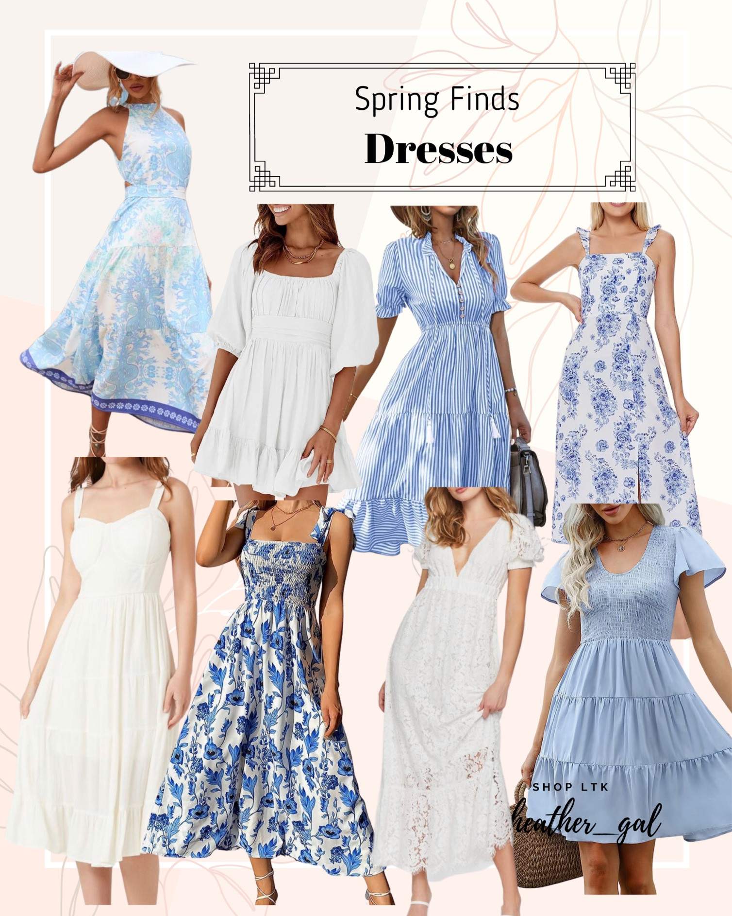 Spring dress, blue dress, maxi dress, mini dress, midi dress, flowy dress, tiered dress, vacation dress, blue floral dress, puff sleeve dress, summer dress, beach dress, blue and white dress, spring break dresses Spring dress, spring outfit idea, Easter dress, Easter outfit idea, midi dress, Maxi dress, mini dress, pink dress, flowy dress, flattering dress, classy style, church dress, church outfit idea, classy dress, preppy style, preppy dress, summer look-book, spring look book, wardrobe staples, puff sleeve dress, tiered dress, short sleeve dress 

#LTKunder50 #LTKFind #LTKSeasonal