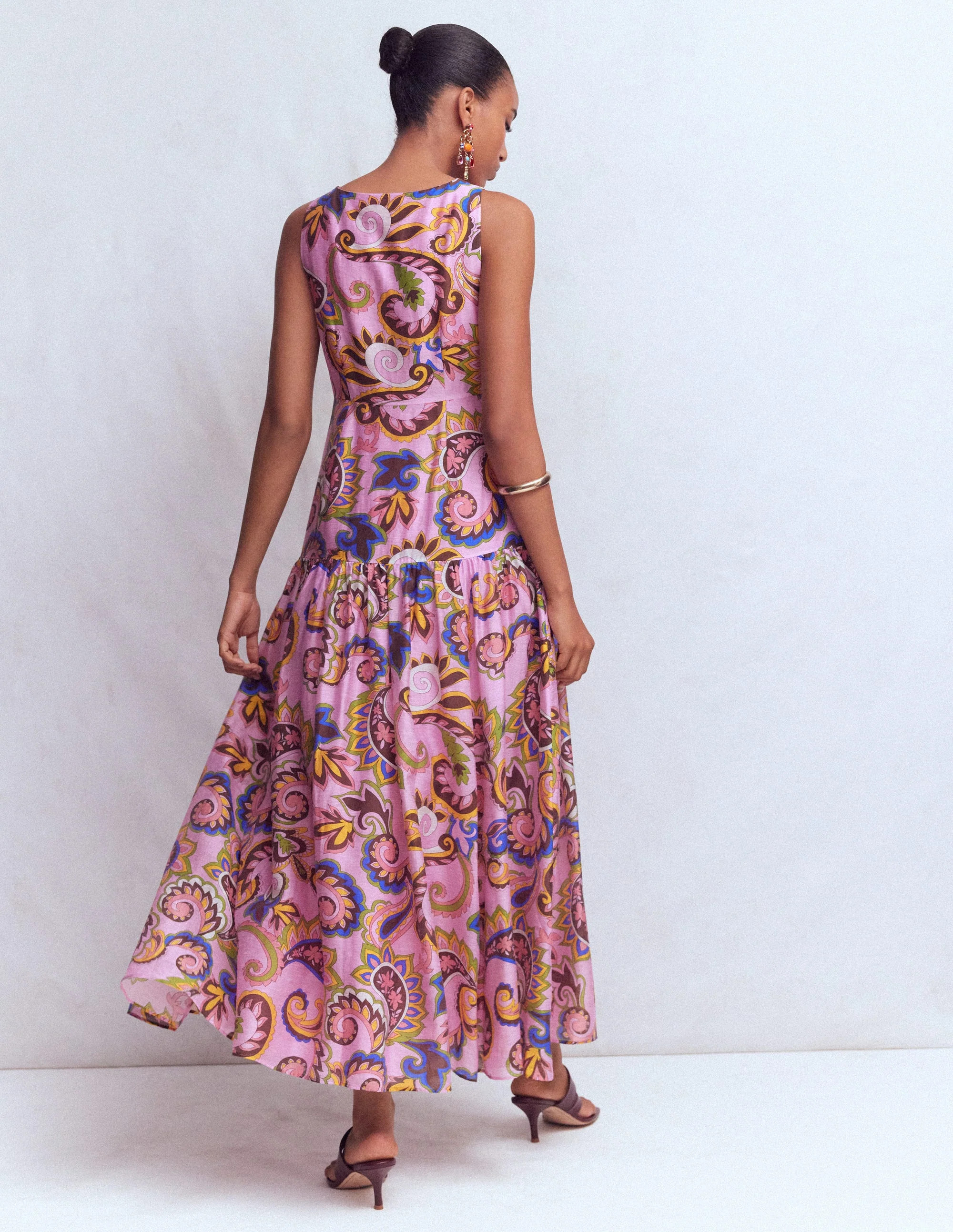 Drop Waist Sleeveless Dress-Multi, Paisley Frenzy | Boden (US)