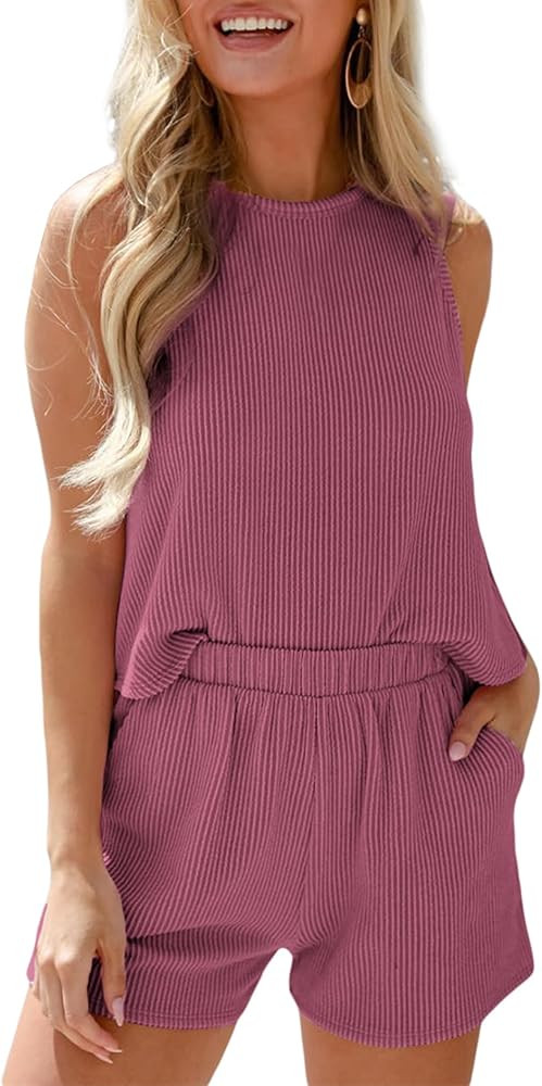 Amazon.com: SHEWIN Two Piece Outfits for Women Casual Womens Summer Fashion 2026 2 Piece Lounge S... | Amazon (US)