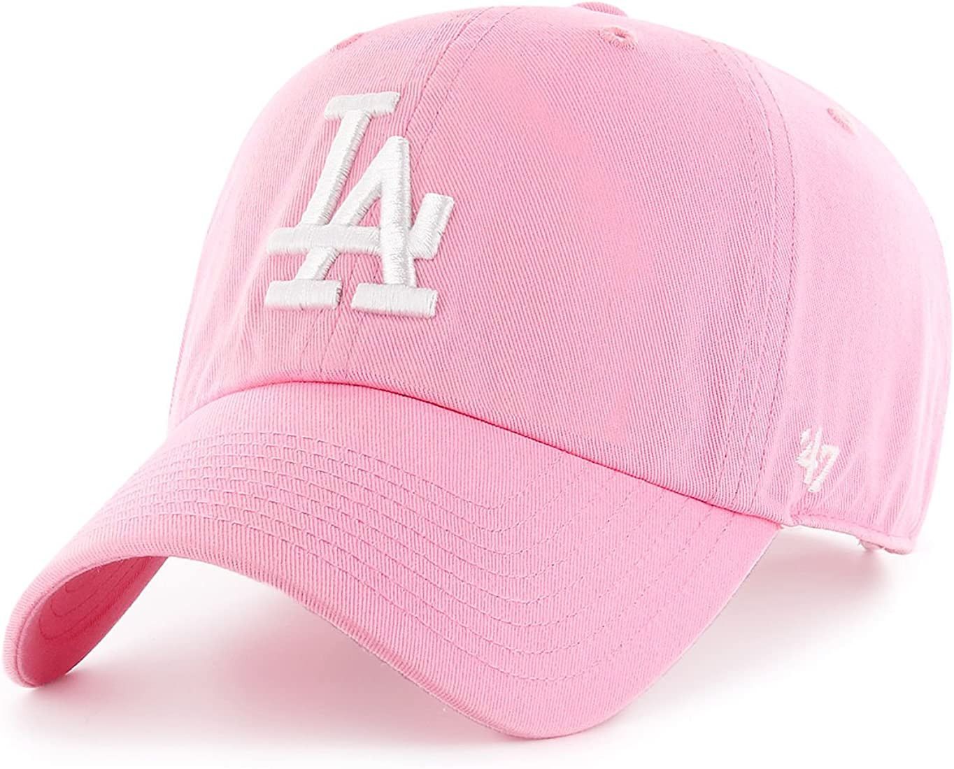 '47 Brand Los Angeles LA Dodgers Clean Up Hat Cap Rose Pink/White | Amazon (CA)