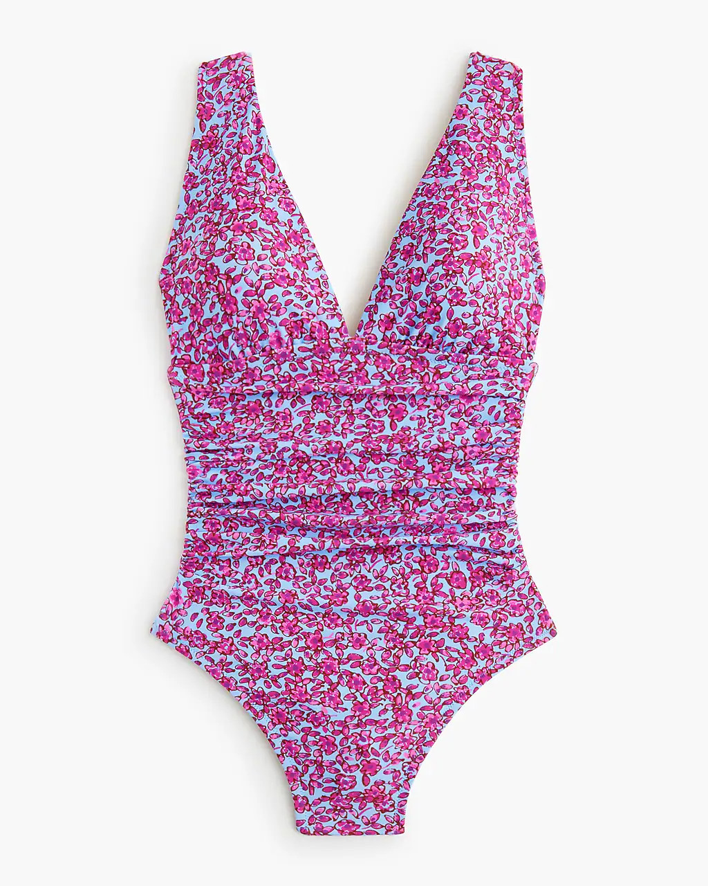 Ruched plunge one-piece swimsuit | J.Crew Factory