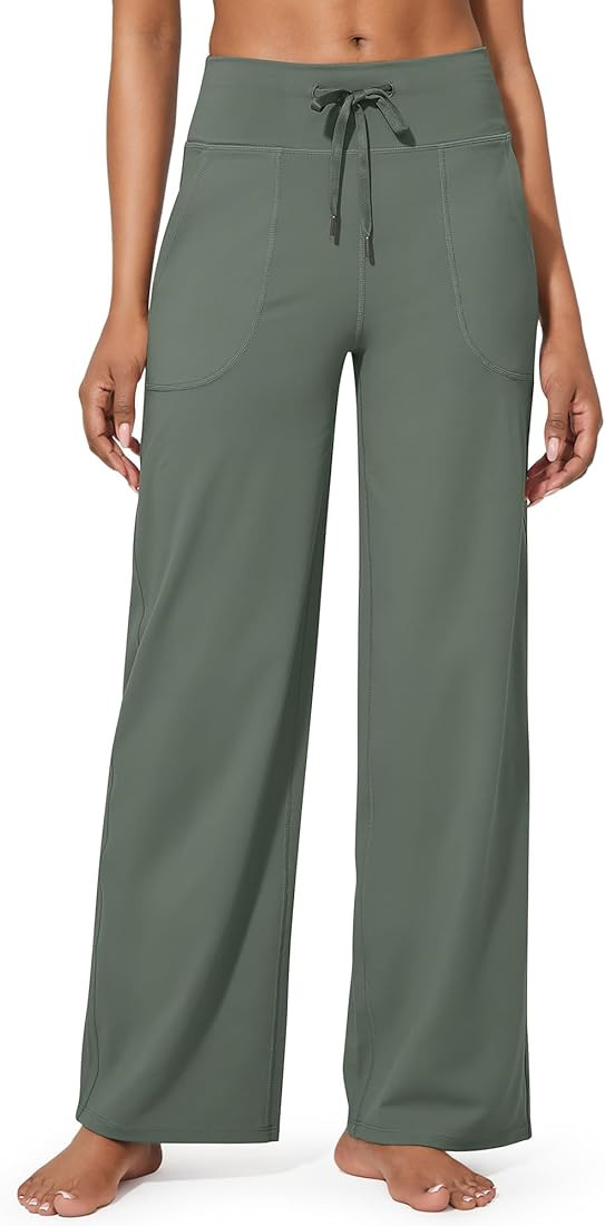 G4Free Wide Leg Pants for Women Yoga Pants High Waist Sweatpants with Pockets Stretch Lounge Pant... | Amazon (US)