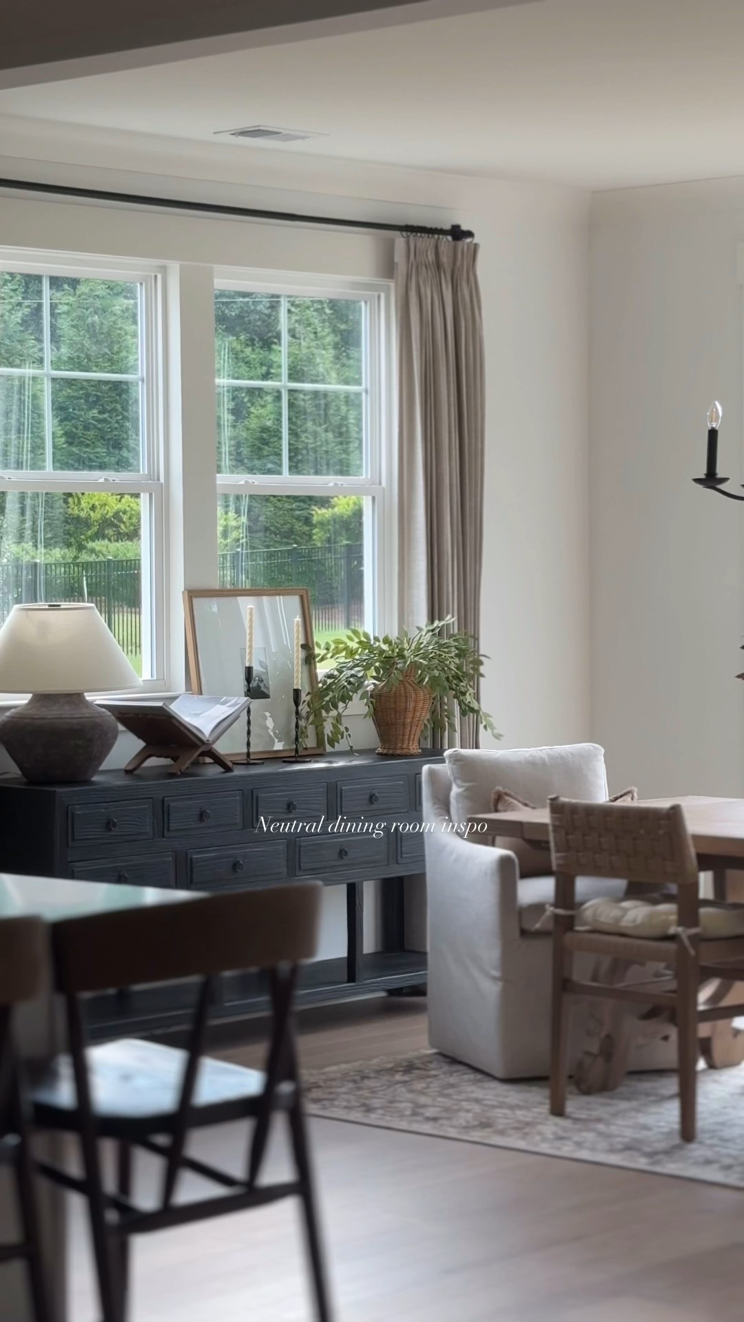 Neutral dining room goals ✨ Mixing soft textures, natural woods, and timeless furniture for a cozy yet elevated space. I styled this look with a blend of organic modern + transitional pieces that feel warm, inviting, and perfect for everyday living. Shop my dining room furniture, lighting, and decor details right here so you can recreate this look in your own home 🤍

Curtain details:
Product: Jawara Linen Cotten Pleated
Color: Oatmeal
Triple Pleat

Use code HOUSEOFSAINT for 22% OFF 

#NeutralHome #DiningRoomDecor #TransitionalStyle #OrganicModern #twopageshome #twopages #twopagescurtains 

 

#LTKHome #LTKHome
