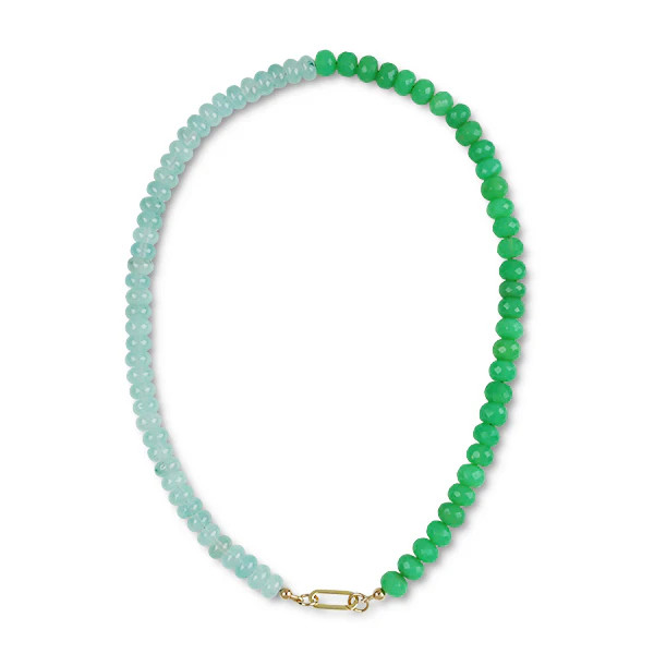 Aquamarine and Chryso Chalcedony Necklace - 50/50 | HART
