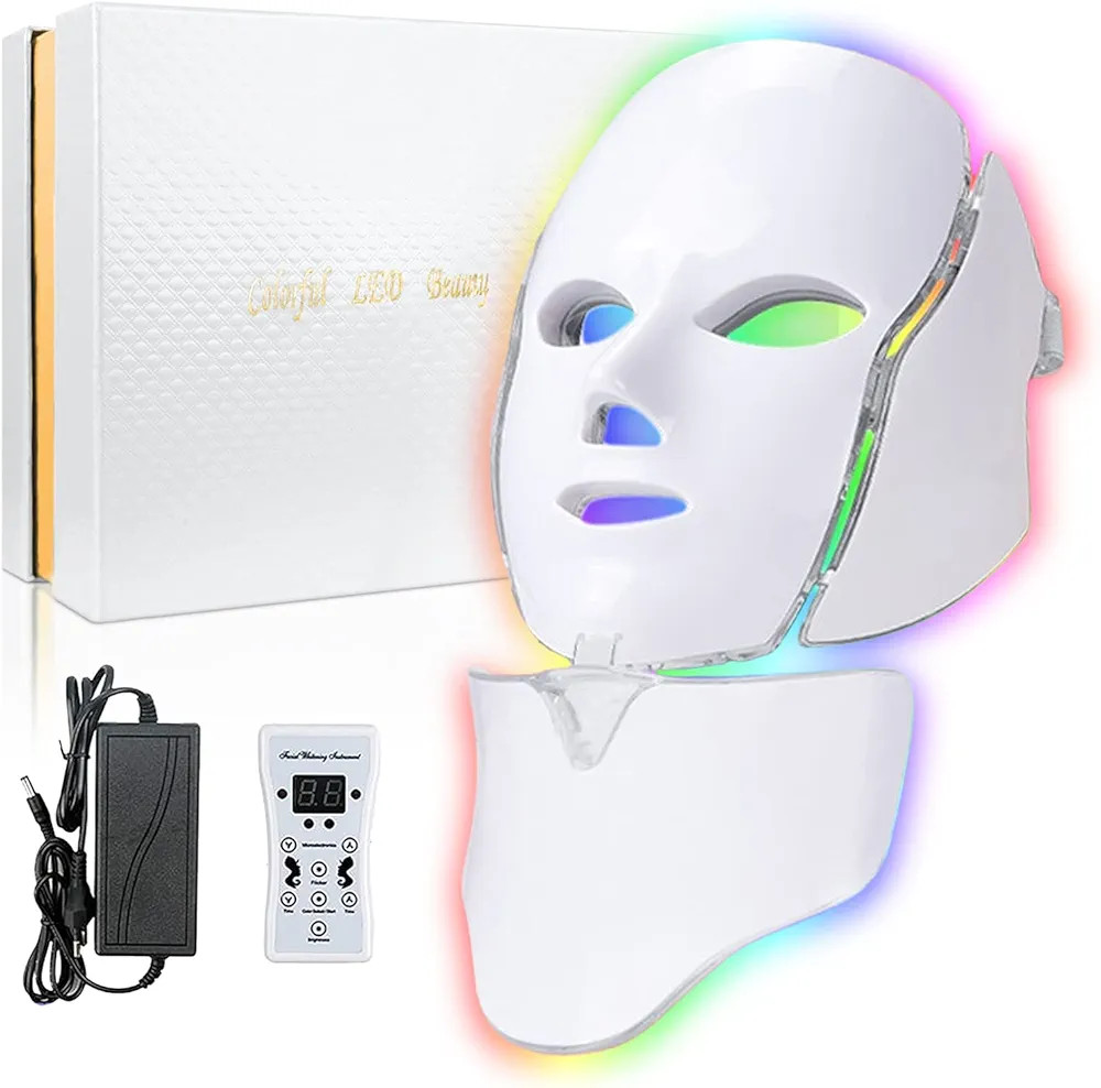 Amazon.com: SDKWDH Led Face Mask Light Therapy, Red Light Therapy for Face, 7-1 Colors LED Facial... | Amazon (US)