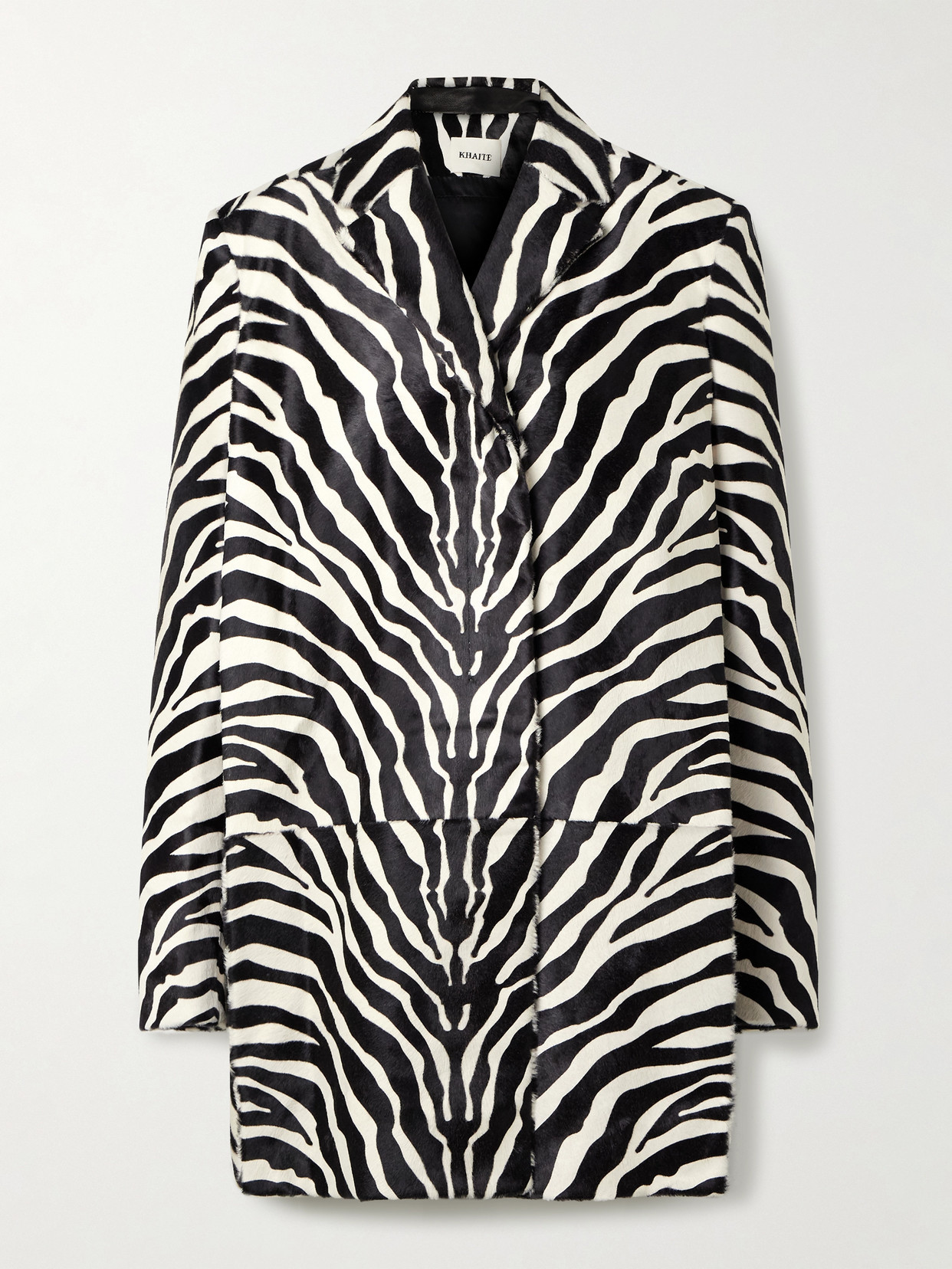 KHAITE - Lorel Zebra-print Calf Hair Coat - Zebra print | NET-A-PORTER (UK & EU)