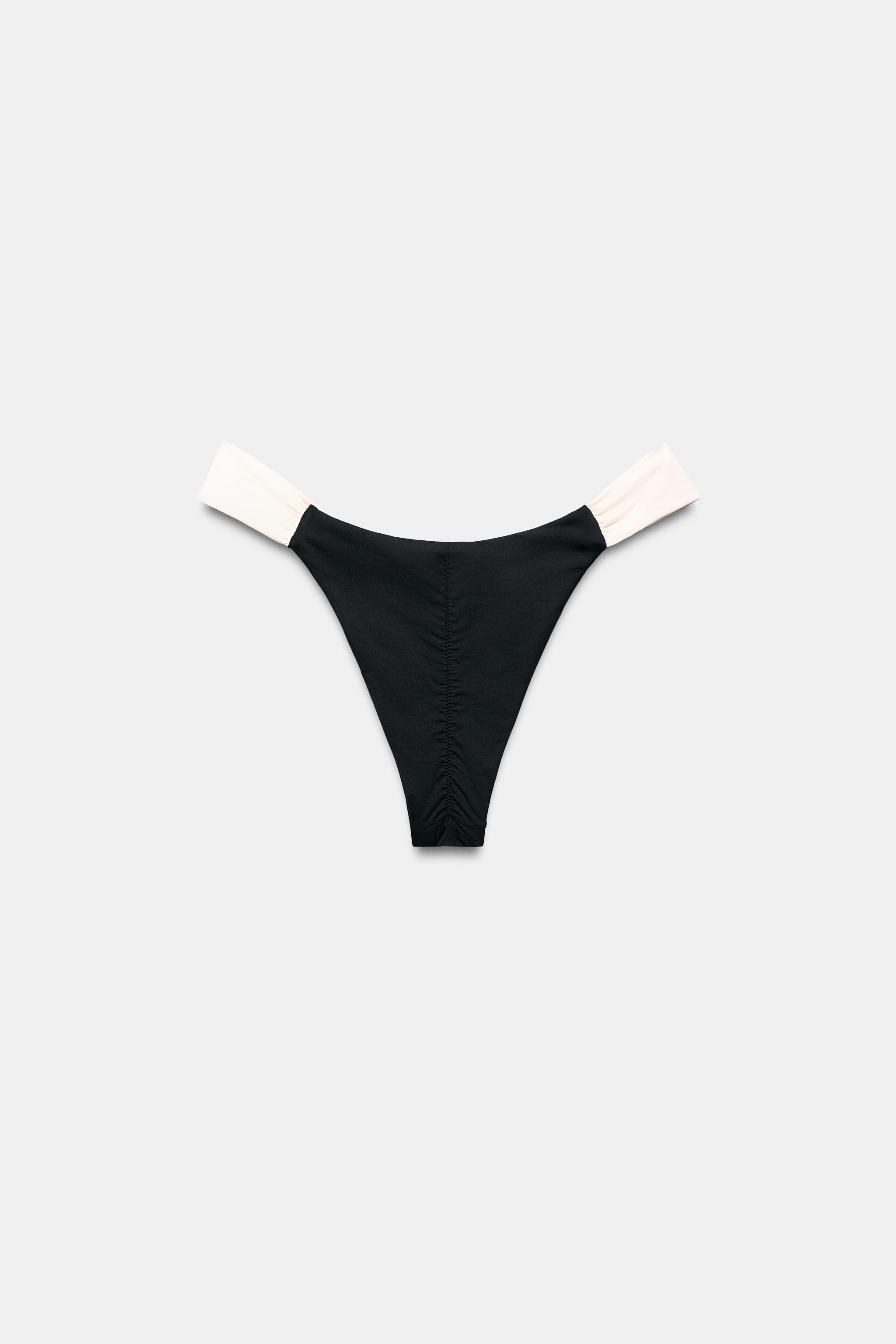 CONTRASTING STRAPS BIKINI BOTTOMS | Zara US