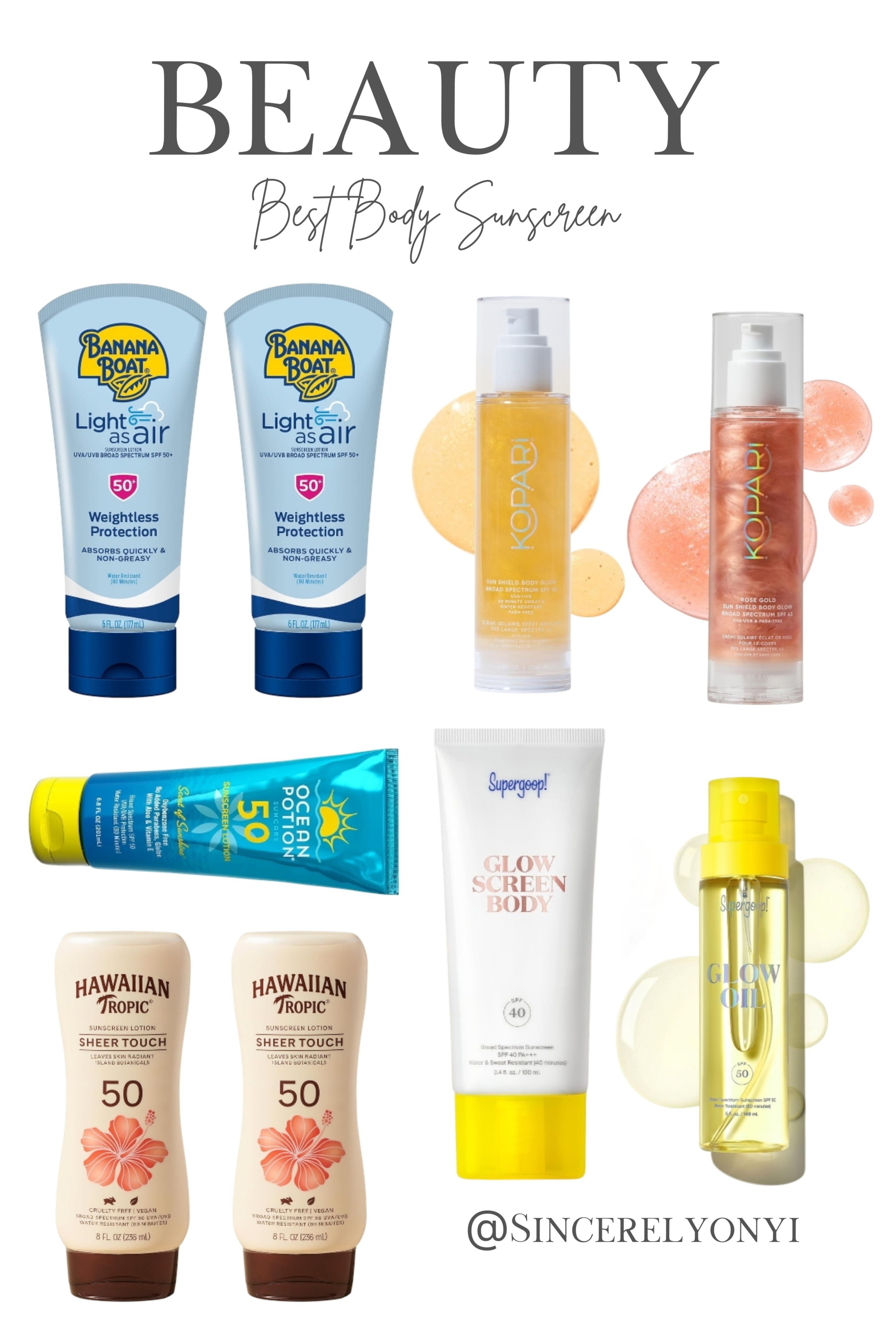 Level up your glow game! This body sunscreen is a beauty essential you NEED to click & add to cart. Lightweight, non-greasy, and leaves your skin feeling amazing while protected. Say goodbye to sun worries and hello to radiant skin! #BeautyEssentials #BodySunscreen #SPFProtection #SummerSkin #HealthyGlow #SkincareMustHave #ShopNow

#LTKActive #LTKU #LTKBeauty