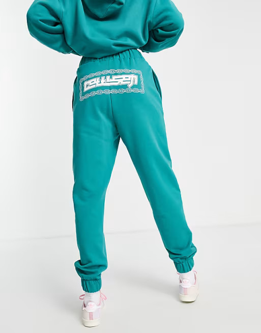COLLUSION - Joggers oversize con stampa con fondoschiena verde bosco | ASOS (Global)