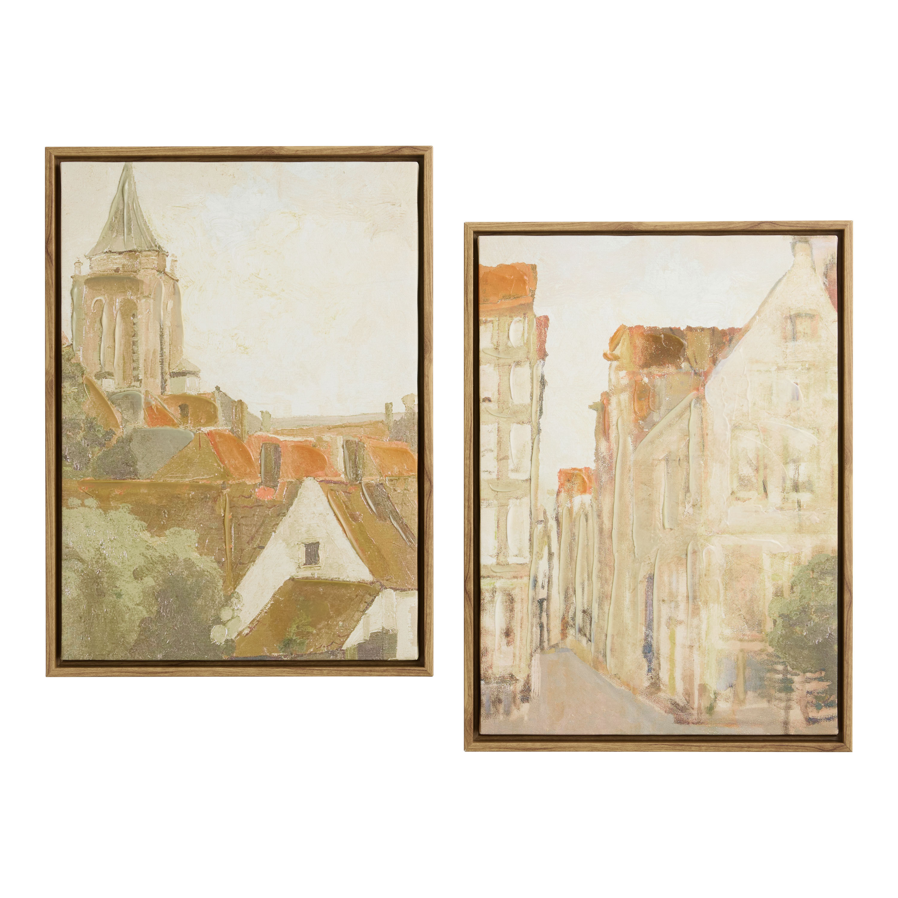 Terracotta Roofs by Leah Straatsma Canvas Wall Art 2 Piece | World Market