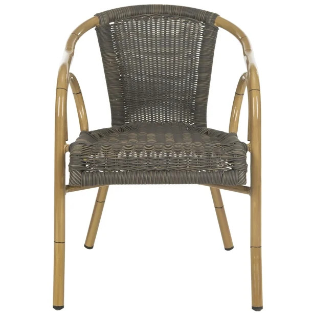 Safavieh Dagny Outdoor Stacking Rattan Arm Chair, Set of 2 | Walmart (US)
