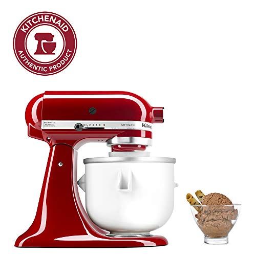 KitchenAid KICA0WH Ice Cream Maker Attachment - Excludes 7, 8, and most 6 Quart Models | Amazon (US)