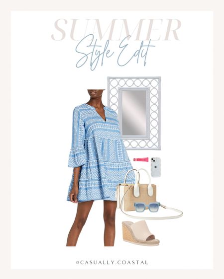 Beautiful details, easy to wear silhouette dress!
-
 Amazon style, Amazon fashion, Mud Pie, blue and white dress, summer dress, spring dress, look for less, swing dress, Anne Klein straw purse, chain strap, SOJOS sunglasses, Vince Camuto wedges, neutral sandals, iphone case, curly wave phone case, Apple, Laneige, lip balm, Amazon beauty, white rattan mirror, coastal mirror, entryway mirror, Amazon mirrors, coastal home, coastal mirror, Amazon home, casually coastal 

#LTKunder100 #LTKstyletip #LTKFind