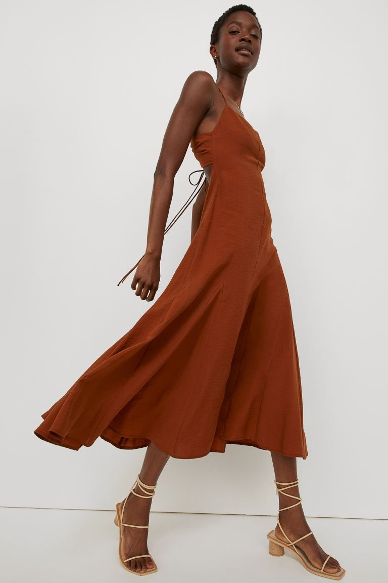 Ankle-length lyocell-mix dress | H&M (UK, MY, IN, SG, PH, TW, HK)