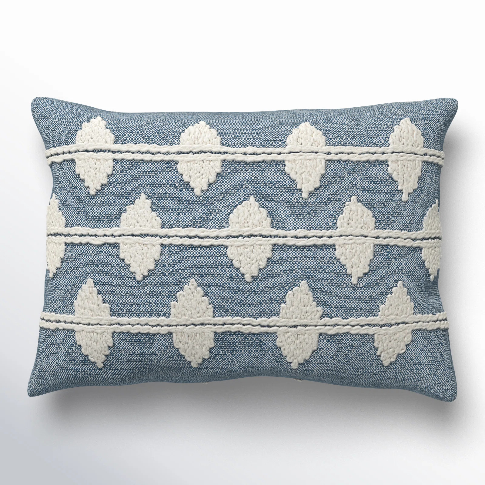 Heiden Embroidered Cotton Lumbar Throw Pillow | Birch Lane