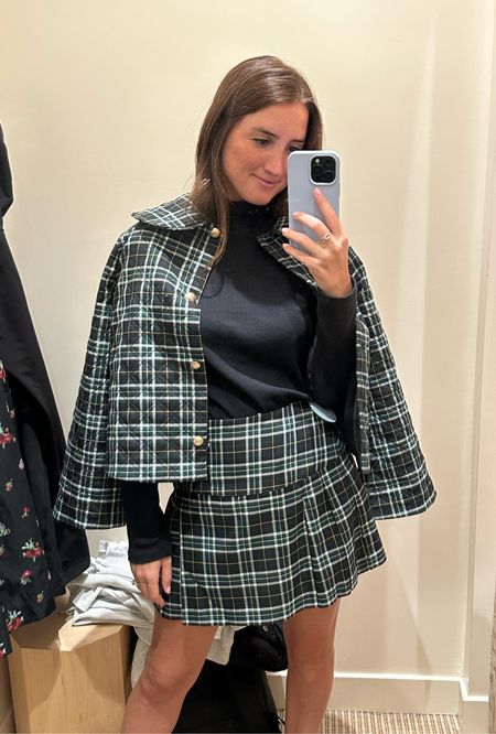 Fall mini skirt and fall jacket! I love this hill house home matching set. The plaid skirt and plaid jacket is BEAUTIFUL!

I suggest sizing down or TTS for jacket (it will fit sweater underneath without needing to size up)

#LTKSeasonal #LTKHoliday #LTKstyletip