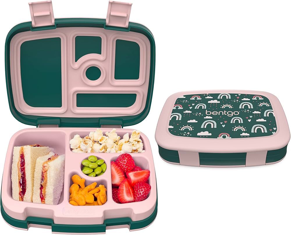 Bentgo® Kids Prints Leak-Proof, 5-Compartment Bento-Style Kids Lunch Box - Ideal Portion Sizes f... | Amazon (US)