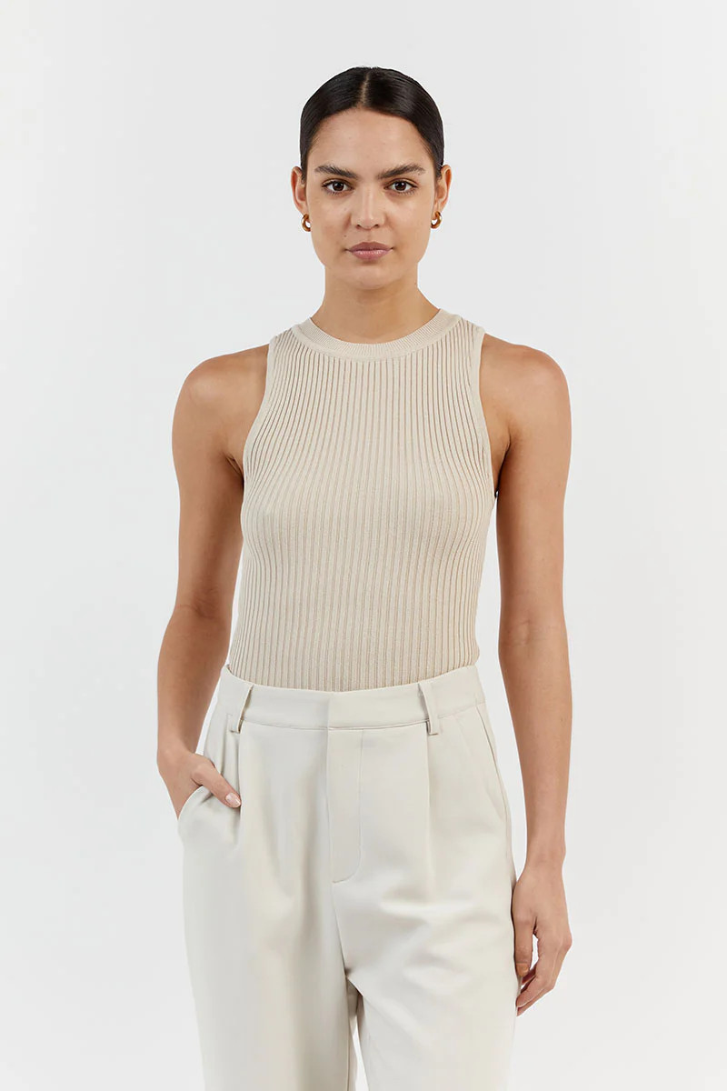 VALERIE STONE RACER KNIT TANK | DISSH