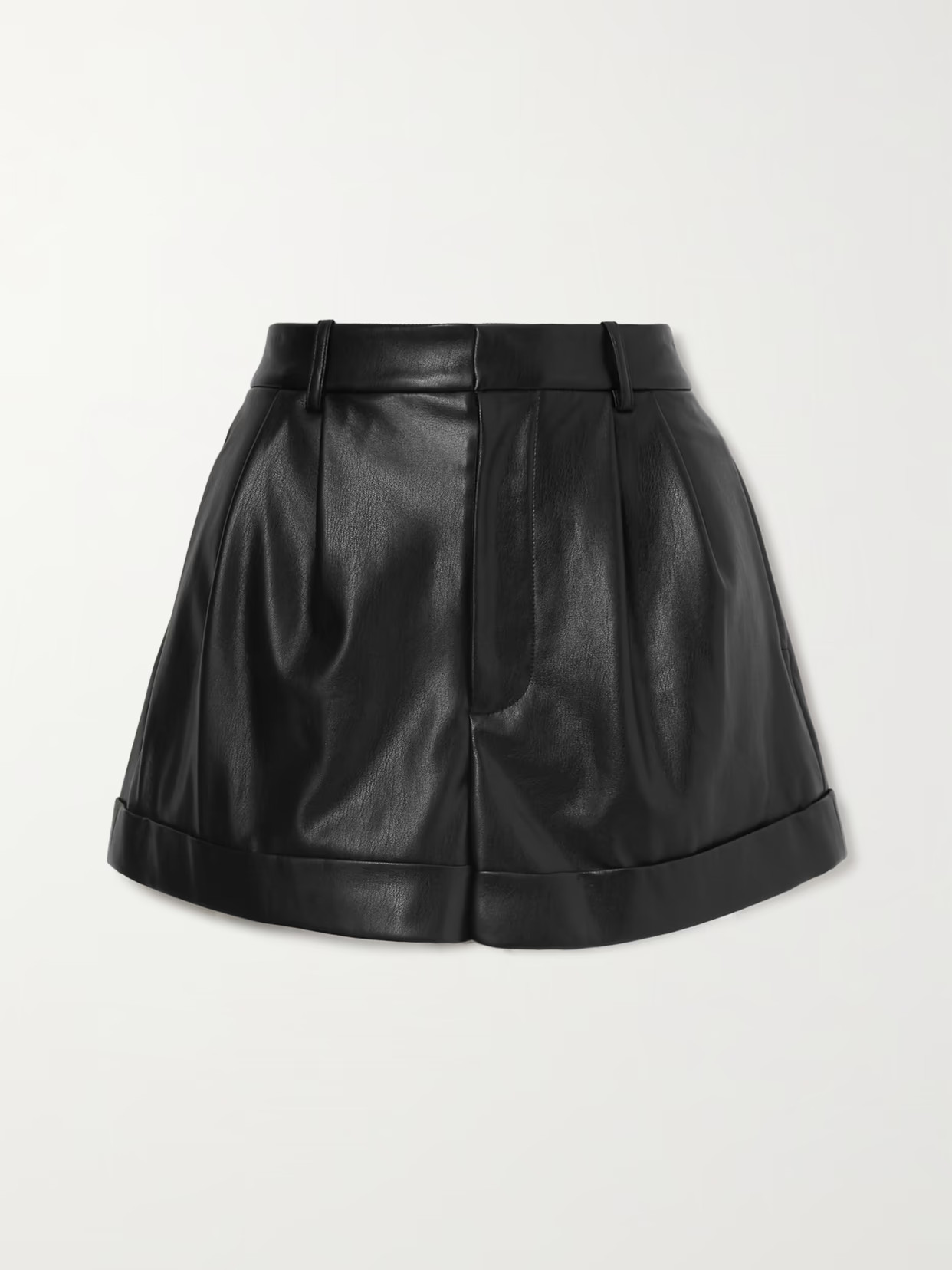 Alice + Olivia - Conry Faux Leather Shorts - Black | NET-A-PORTER (UK & EU)
