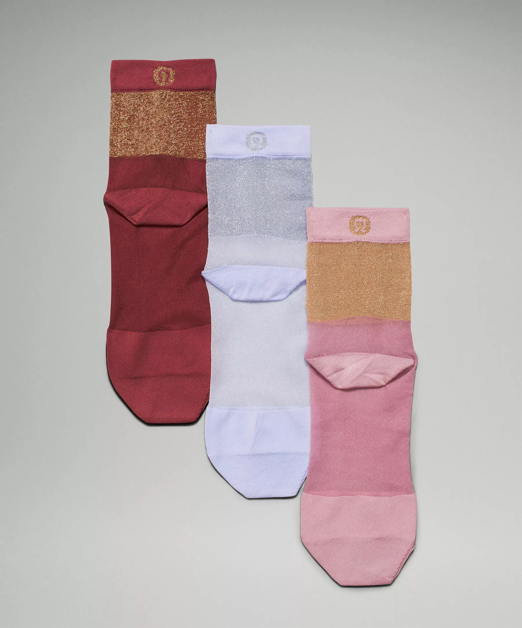 Daily Stride Mid-Crew Sock 3 Pack Sheer Sparkle | Lululemon (US)