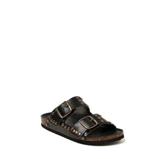 Scoop Women's Studded Footbed Two Strap Sandal - Walmart.com | Walmart (US)