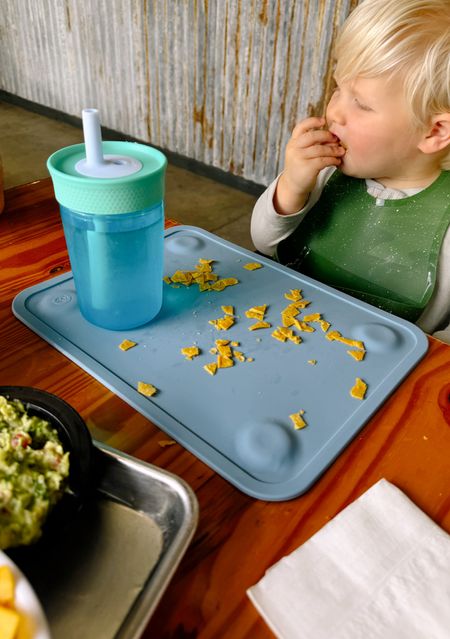 Silicone bib, placemat, and our favorite toddler, sippy cup! 

#LTKfindsunder50 #LTKfamily #LTKbaby