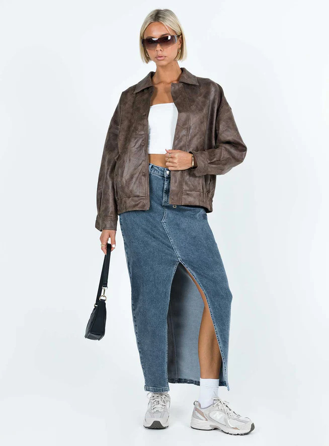 Kenny Bomber Chocolate | Princess Polly US