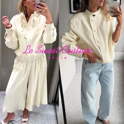 ZARA WOMAN NWT SS25 ZW COLLECTION BUTTONED JACKET ECRU 8114/823/712 | eBay UK